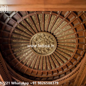 Wooden Classic Ceiling Design Attractive Pop Design For Hall 2026 No-13577