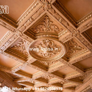Wooden Classic Ceiling Design High Ceiling Wall Decor Ideas No-13584