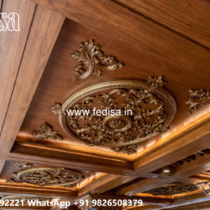 Wooden Classic Ceiling Design House False Ceiling Design No-13621