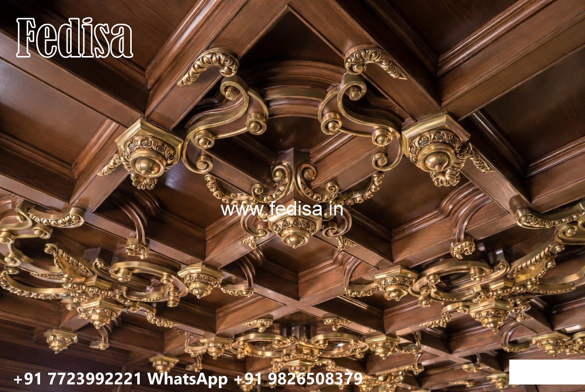 Wooden Classic Ceiling Design Hall Pop Design 2026 No-13634