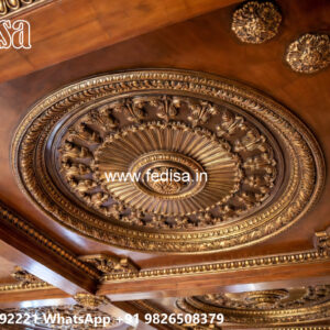 Wooden Classic Ceiling Design Pop Hall Design New No-13639