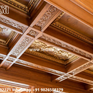 Wooden Classic Ceiling Design Front Porch Pop Design No-13644