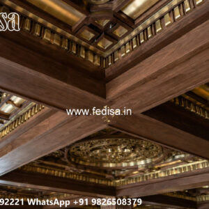 Wooden Classic Ceiling Design Ceiling Flower Design Paint No-13657
