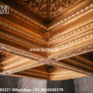 Wooden Classic Ceiling Design Double Ceiling Design No-13661