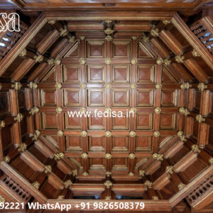 Wooden Classic Ceiling Design Curved Ceiling Design No-13674