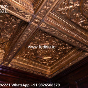 Wooden Classic Ceiling Design Ceiling Pop Design Hall No-13676