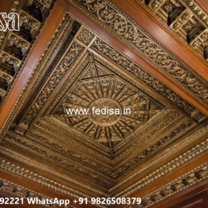 Wooden Classic Ceiling Design Pop Ceiling Border Design No-13680