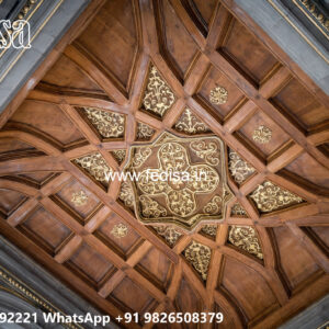 Wooden Classic Ceiling Design Modern High Ceiling Living Room No-13683