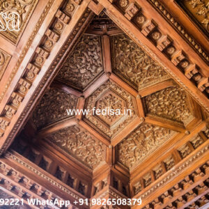 Wooden Classic Ceiling Design Pop Roof Design For Hall No-13685