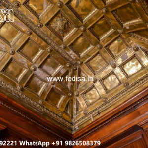 Wooden Classic Ceiling Design Pop Design Hall 2 Fan No-13700