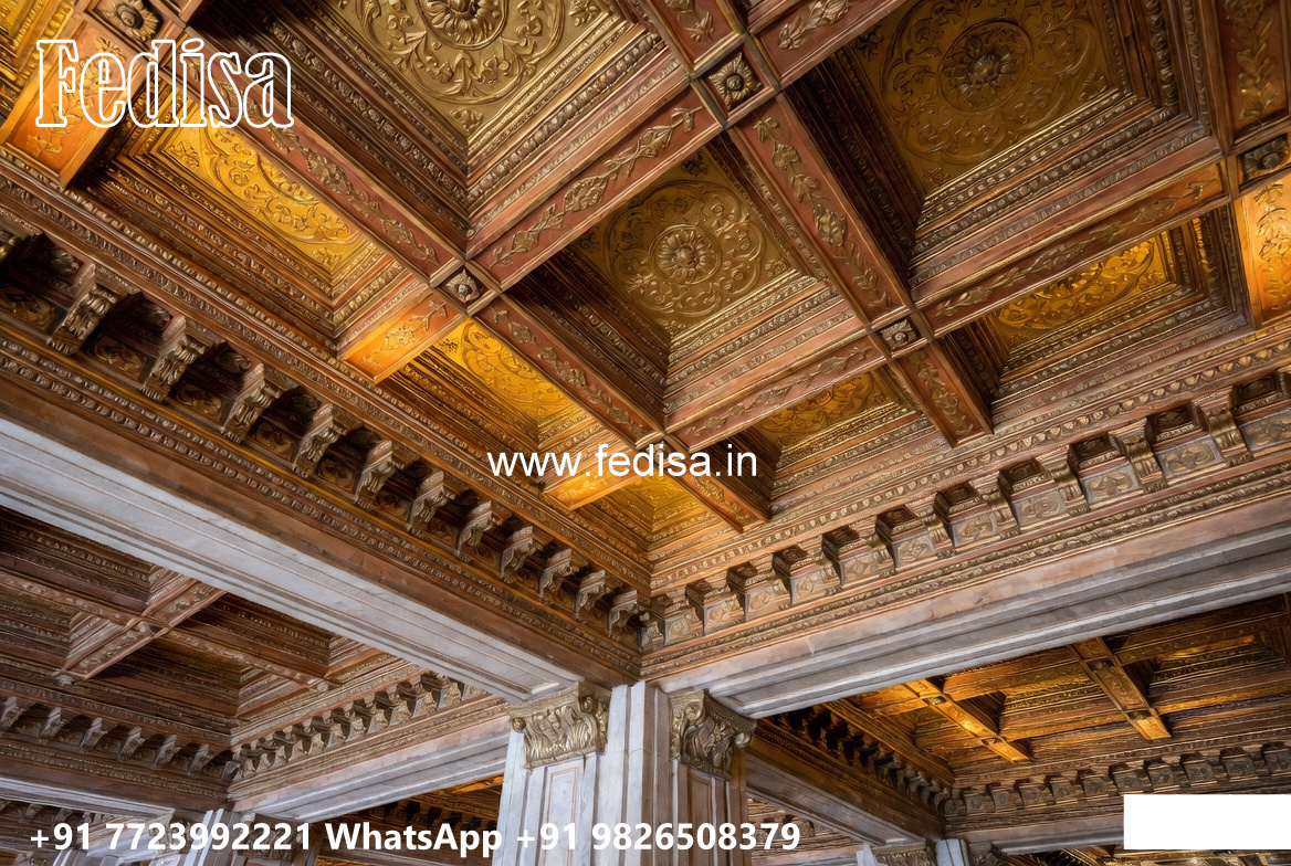 Wooden Classic Ceiling Design Drawing Room Ceiling Design 2026 No-13712