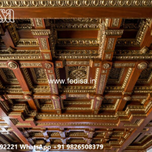 Wooden Classic Ceiling Design Car Porch Ceiling Design 2026 No-13725