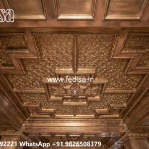 Wooden Classic Ceiling Design Ceiling Fan Pop Design No-13742