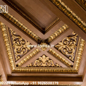 Wooden Classic Ceiling Design Normal False Ceiling Design No-13776