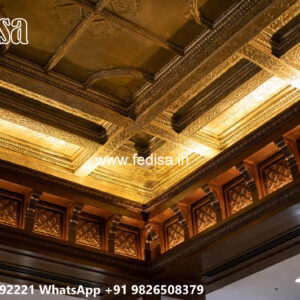 Wooden Classic Ceiling Design Mandir Ceiling Design No-13799