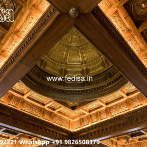 Wooden Classic Ceiling Design Pop Patti Design No-13801