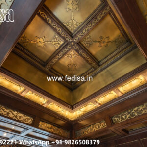 Wooden Classic Ceiling Design Office Pop Ceiling Design No-13810