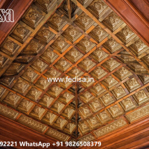 Wooden Classic Ceiling Design Main Hall Ceiling Design No-13838