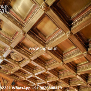 Wooden Classic Ceiling Design Car Porch Ceiling Design 2026 No-13839