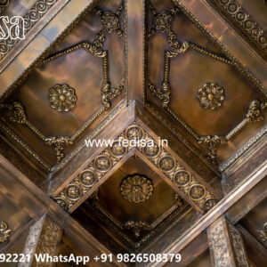 Wooden Classic Ceiling Design Gypsum Ceiling Design For Living Room No-13842