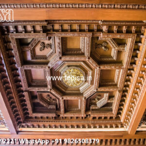Wooden Classic Ceiling Design Entrance Ceiling Design No-13868