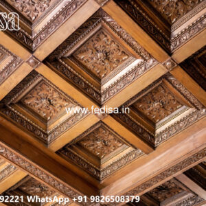 Wooden Classic Ceiling Design Drawing Room False Ceiling Design 2026 No-13873