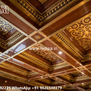 Wooden Classic Ceiling Design Portico Ceiling Design No-13874