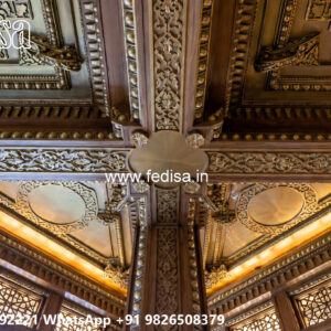 Wooden Classic Ceiling Design Pop Ka Simple Design No-13880