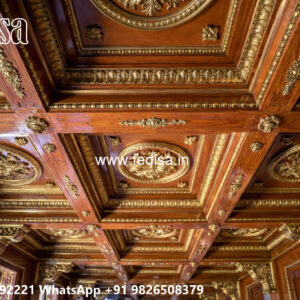 Wooden Classic Ceiling Design Main Hall Fall Ceiling Design 2026 No-13885