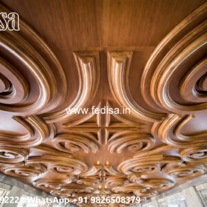 Wooden Classic Ceiling Design Puja Room Ceiling Design No-13887
