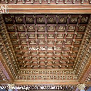 Wooden Classic Ceiling Design Lobby Design Pop No-13893