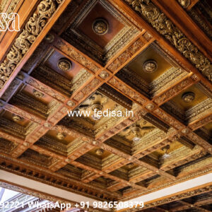 Wooden Classic Ceiling Design Down Ceiling Design For Hall No-13896