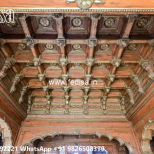 Wooden Classic Ceiling Design Front Balcony Ceiling Design No-13911
