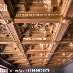 Wooden Classic Ceiling Design Living Room Main Hall Fall Ceiling Design No-13926