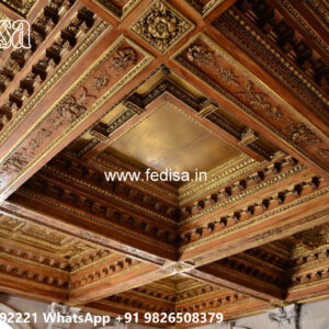 Wooden Classic Ceiling Design House False Ceiling No-13936