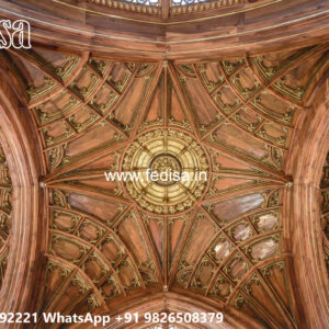 Wooden Classic Ceiling Design False Ceiling Design With Two Fans And Chandelier No-13950