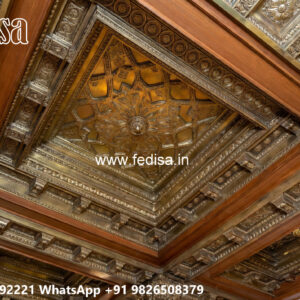 Wooden Classic Ceiling Design Living Room Roof Design No-13951