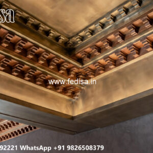 Wooden Classic Ceiling Design Hall Room Ceiling Design No-13958