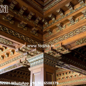 Wooden Classic Ceiling Design Lobby Ceiling Design For Home No-13967