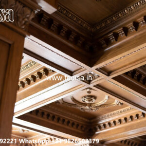 Wooden Classic Ceiling Design Jali False Ceiling No-13975
