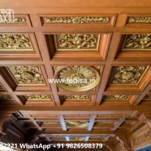 Wooden Classic Ceiling Design Bathroom Pop Ceiling Design No-13989