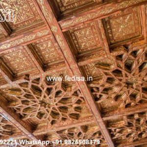 Wooden Classic Ceiling Design Foyer Ceiling Design No-13996
