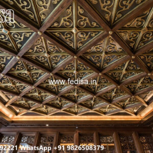 Wooden Classic Ceiling Design Elegant False Ceiling Design No-14002
