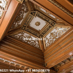 Wooden Classic Ceiling Design Ceiling Design With Fan No-14003