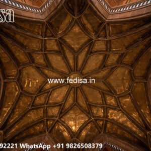 Wooden Classic Ceiling Design Pooja Room Pop Simple Design No-14004