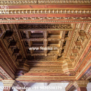 Wooden Classic Ceiling Design Tv Wall Ceiling Design No-14005