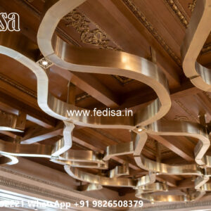 Wooden Classic Ceiling Design Pop For Hall Design No-14022