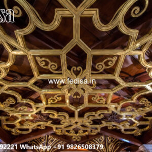 Wooden Classic Ceiling Design Gypsum Decor Design No-14026