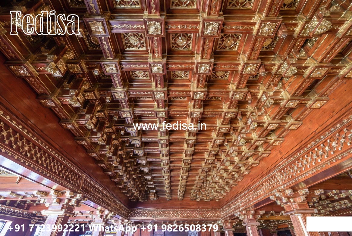 Wooden Classic Ceiling Design Modern Pop Design For Bedroom No-14027