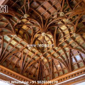 Wooden Classic Ceiling Design Pop Ceiling Flower Design No-14031